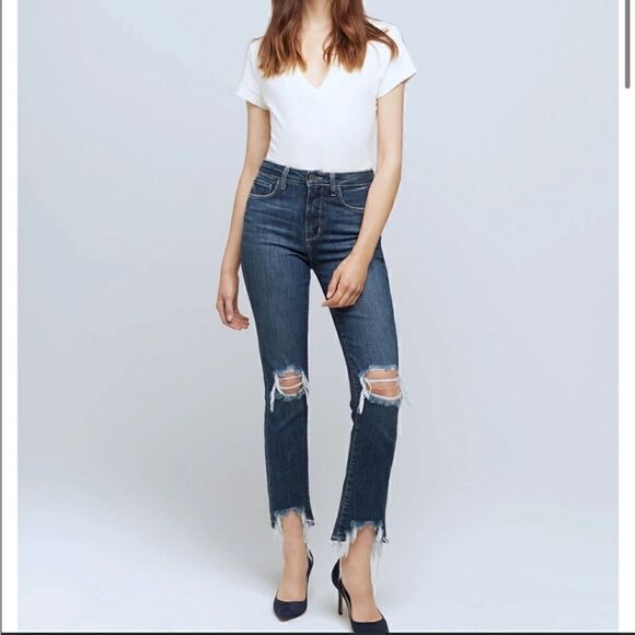 L’AGENCE NWOT High Rise High Line Skinny Encina raw hem jeans - Picture 1 of 8
